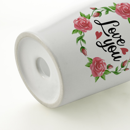 Personalised Flower Pot - Love You Wreath