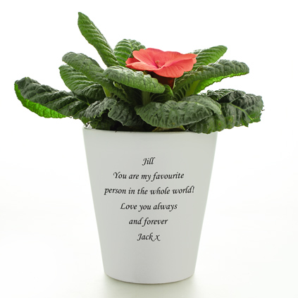 Personalised Flower Pot - Love You Wreath