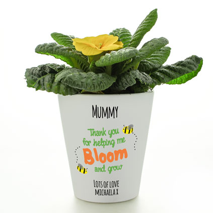 Personalised Flower Pot - Thank You For Helping Me Bloom