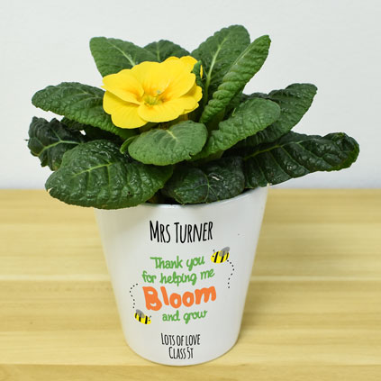 Personalised Flower Pot - Thank You For Helping Me Bloom