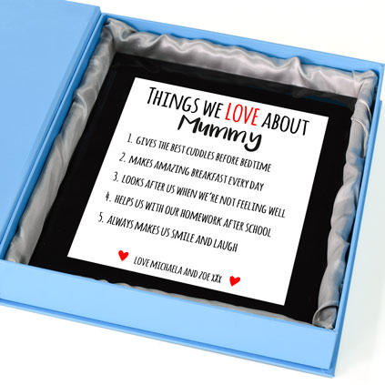 Personalised 'Things We Love About Mummy' Print