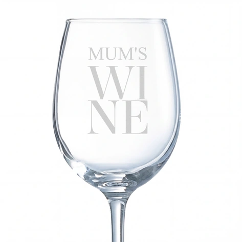 Personalised Wine Glass - Mum's Wine