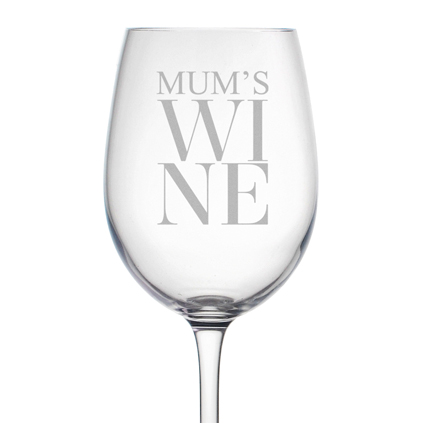 Personalised Wine Glass - Mum's Wine