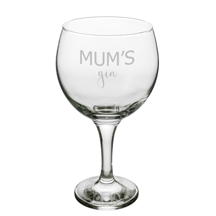 Personalised Gin Glass - Mum's Gin
