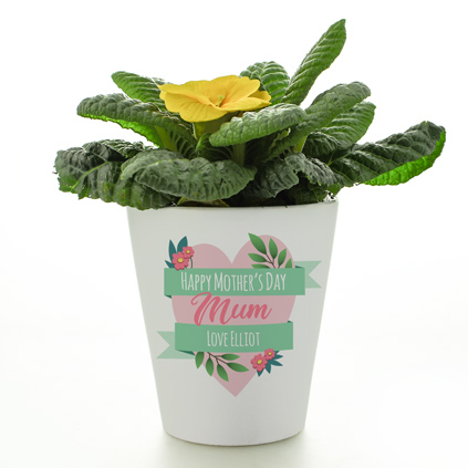 Personalised Flower Pot - Mother's Day Heart