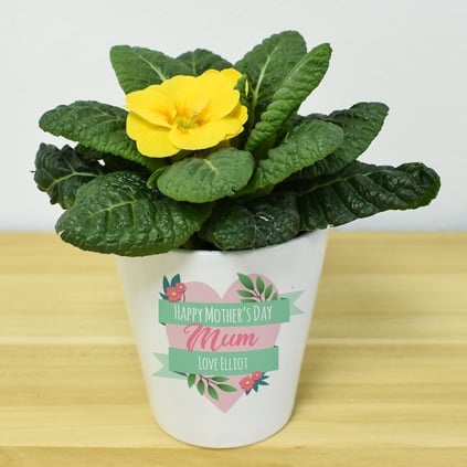 Personalised Flower Pot - Mother's Day Heart