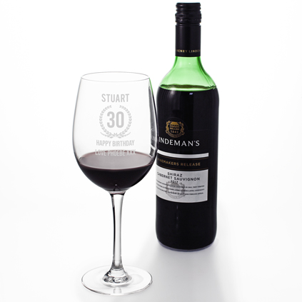 Personalised Wine Glass - 30th Birthday