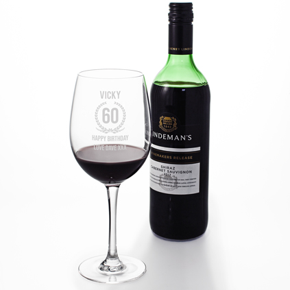 Personalised Wine Glass - 60th Birthday