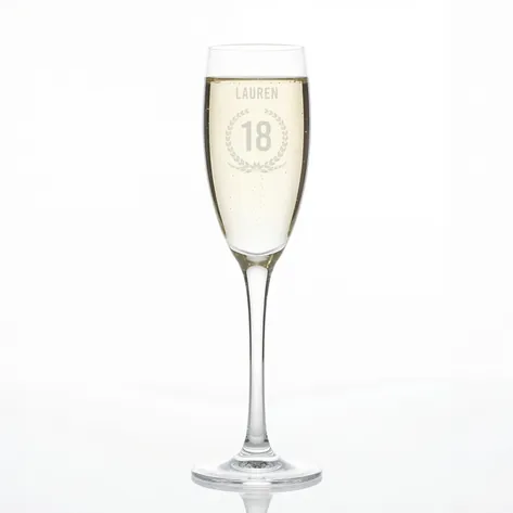 Personalised Champagne Flute - 18th Birthday