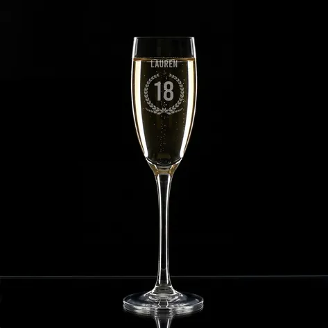 Personalised Champagne Flute - 18th Birthday