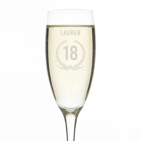 Personalised Champagne Flute - 18th Birthday