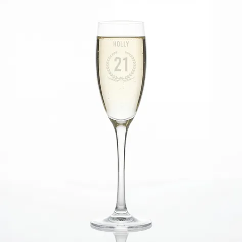 Personalised Champagne Flute - 21st Birthday