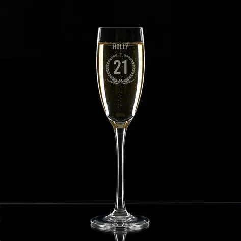 Personalised Champagne Flute - 21st Birthday