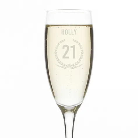 Personalised Champagne Flute - 21st Birthday