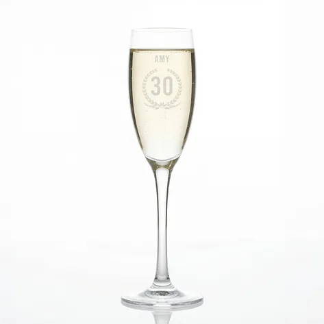 Personalised Champagne Flute - 30th Birthday
