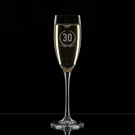 Personalised Champagne Flute - 30th Birthday