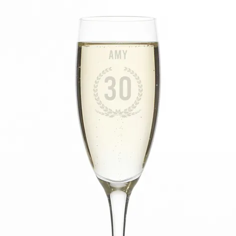Personalised Champagne Flute - 30th Birthday