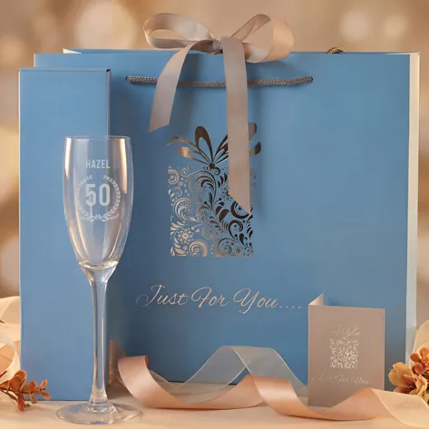 Personalised Champagne Flute - 50th Birthday