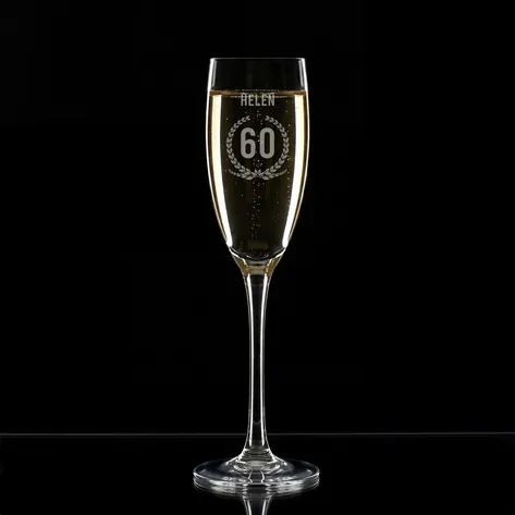 Personalised Champagne Flute - 60th Birthday