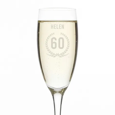 Personalised Champagne Flute - 60th Birthday