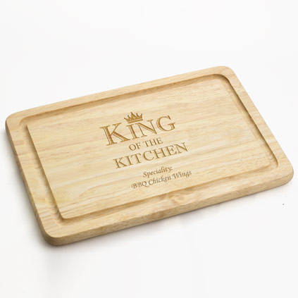 Personalised King Of The Kitchen Chopping Board