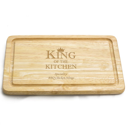 Personalised King Of The Kitchen Chopping Board
