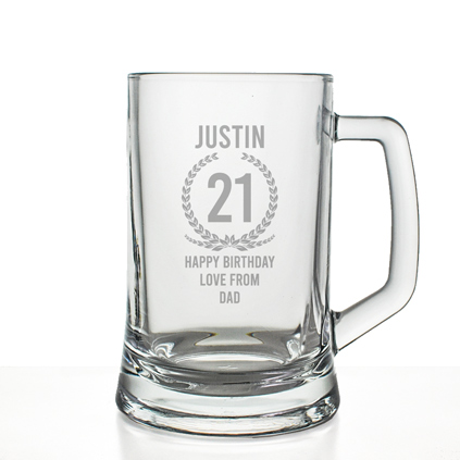 Personalised Tankard - 21st Birthday