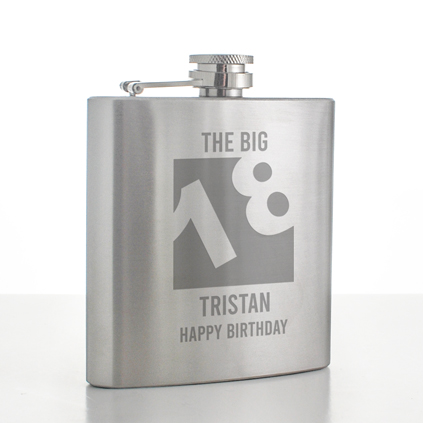Personalised Big 18 Hip Flask