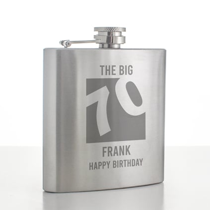 Personalised Big 70 Hip Flask