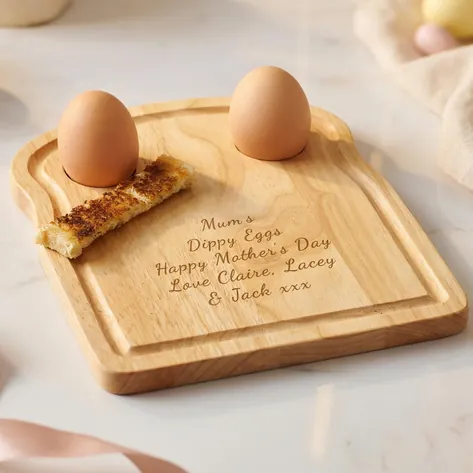 Personalised Egg And Toast Board Any Message