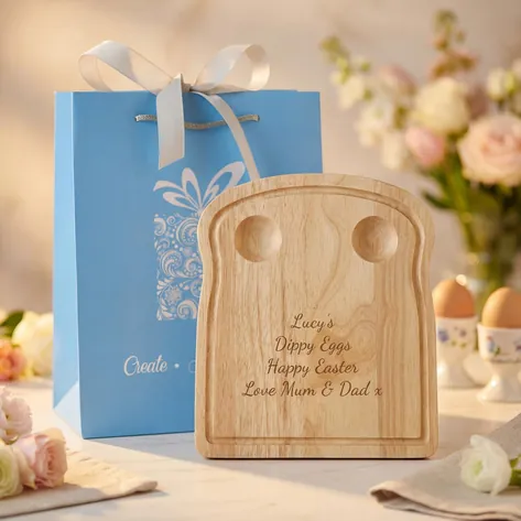 Personalised Egg And Toast Board Any Message