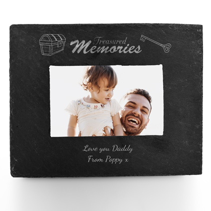 Personalised Slate Frame - Treasured Memories