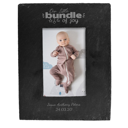 Personalised Slate Frame - Bundle Of Joy
