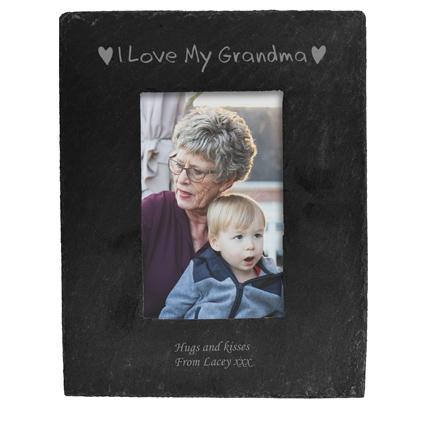 Personalised Slate Frame - I Love My Grandma