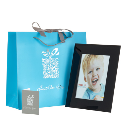 Personalised Black Glass Frame - Bundle Of Joy