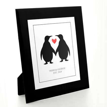 Personalised Print - Penguin Love Heart