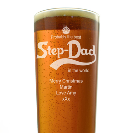 Personalised Pint Glass - Best Step Dad In the World