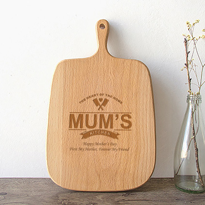 Personalised Handled Chopping Board - Mum's Kitchen