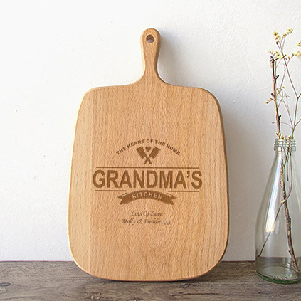 Personalised Handled Chopping Board - Grandma's Kitchen