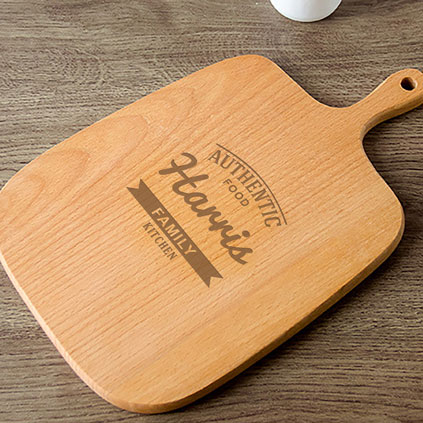 Personalised Handled Chopping Board - Family Kitchen