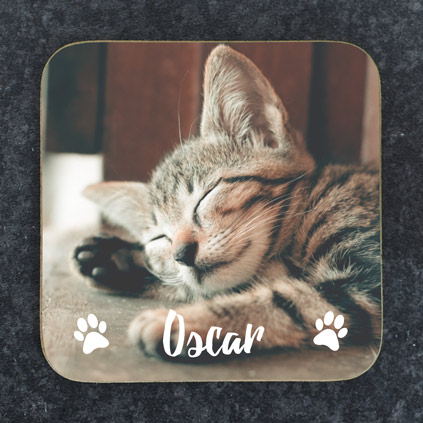 Personalised Photo Coaster - Cat Lover