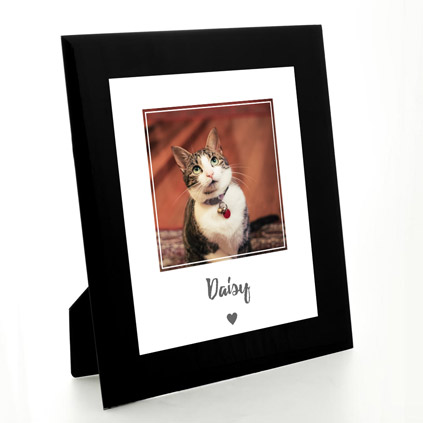 Personalised Photo Print Portrait - Cat Love Heart