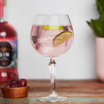 Personalised 'Reserved For' Vintage Gin Glass