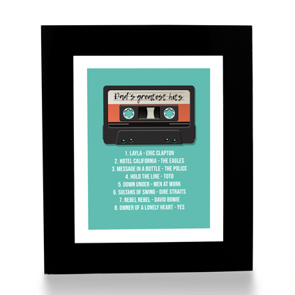 Personalised Print - Cassette Mixtape For Dad