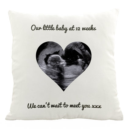 Personalised Pillow - Love Heart Baby Scan
