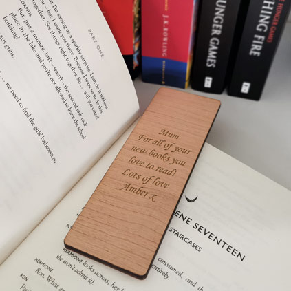 Personalised Wooden Bookmark - Any Message Portrait