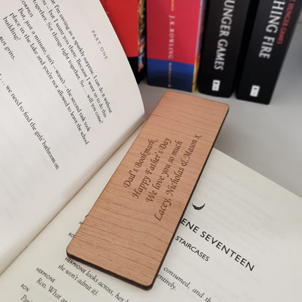 Personalised Wooden Bookmark - Any Message Landscape