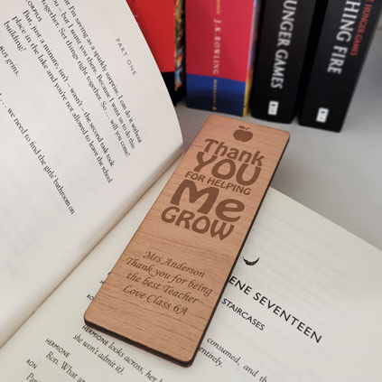 Personalised Bookmark - Thank You For Helping Me Grow