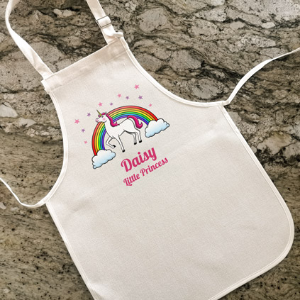 Personalised Childrens Apron - Unicorn Any Name