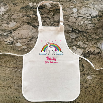 Personalised Childrens Apron - Unicorn Any Name